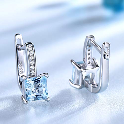 Topacio azul en anillo de mujer de plata 925 resistente y elegante 5