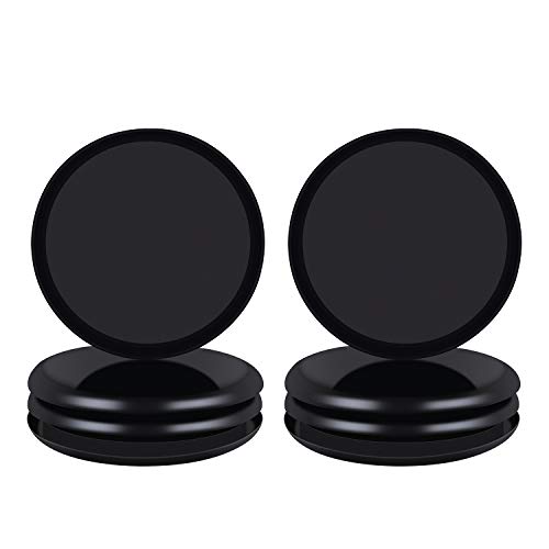 Preisvergleich Produktbild Ezprotekt Wiederverwendbare Möbelgleiter für Teppiche, 12,7 cm, rund, schwarz, Möbelgleiter, Teppichgleiter, Möbelgleiter, Möbelgleiter, Möbelgleiter, 8 Stück