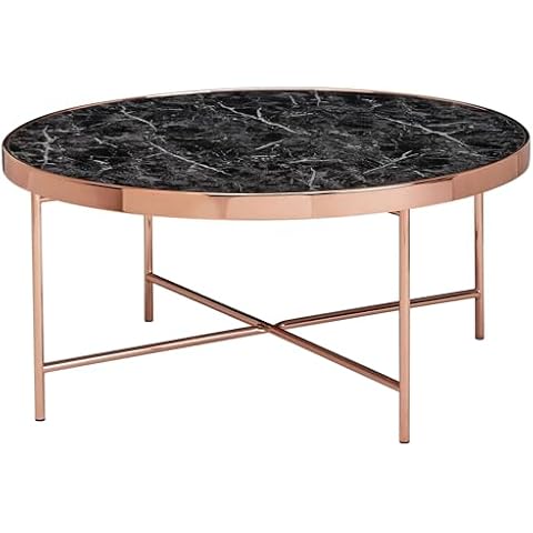 Table Basse FineBuy Marbre Noir Cover