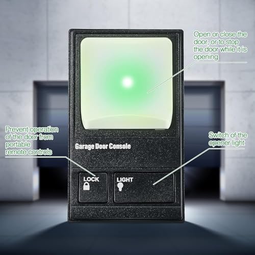 Image of Garage Door Opener Wall Mount Compatible with Liftmaster 41A5273-1 78LM, Multifunction Keypad Control Panel with Lighting Control, Wired Replacement Panel Wall Keypad Button