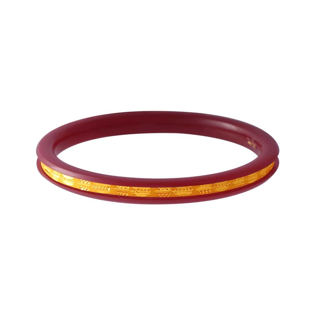 P.C. Chandra Jewellers 22KT (916) Yellow Gold Simple Designed Bangle For Women - 2.2 Gram