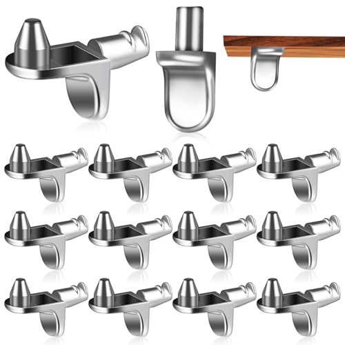 Didiseaon Soportes de Estantería en Forma de L 40 Piezas, Clavijas de Metal de Aleación de Zinc Resistentes, Fijación para Muebles y Armarios de Cocina, Instalación Segura para Reparación y Refuerzo