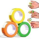 nutty toys Magnetic Rings Fidget Set 3 Pack - Top Stress & Anxiety Relief Gift 2022, Silent Desk...