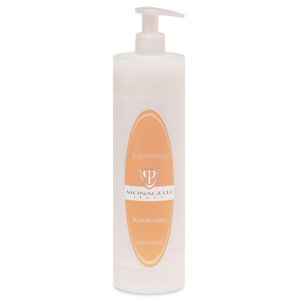 Monacelli Inphinity Maschera capelli Rivitalizzante 1000ml per capelli secchi, crespi e molto trattati, crema condizionante che nutre, disciplina e ripara