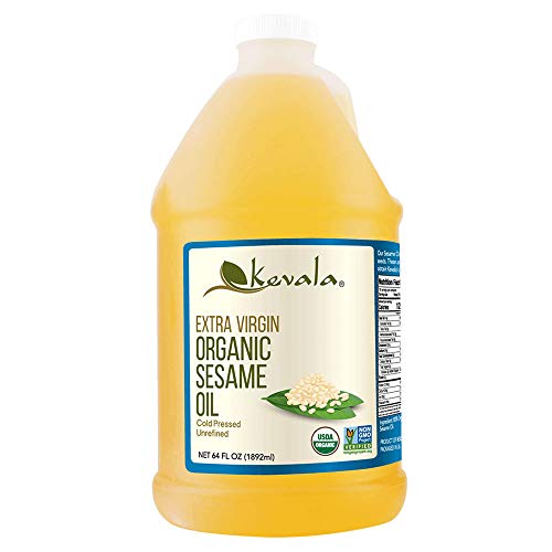 Organic Sesame Oil, Kevala, 1/2 Gallon