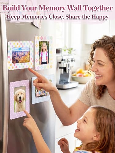 Image of 12Pcs Magnetic Picture Frames for 4 inchx6 inch Photo, Locker Accessories for Girls | 6 Colors, Cute Back to School Gifts, Classroom Decorations Supplies, Refrigerator Decor, Pastel