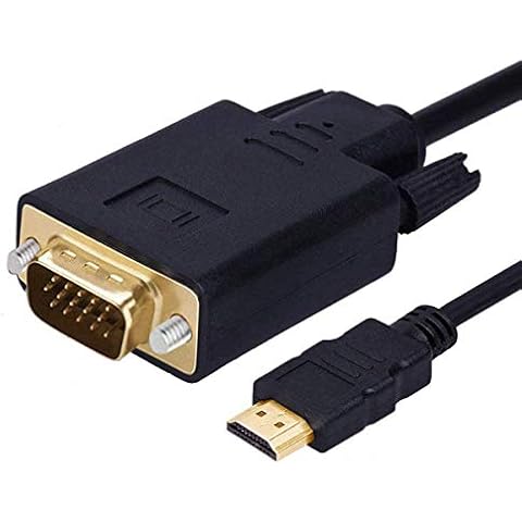 Wonlyus HDMI to VGA Cable Gold-plated 1080P HDMI Male to VGA Male Active Video Adapter Converter Cord (3 Feet/1 Meter) Cover