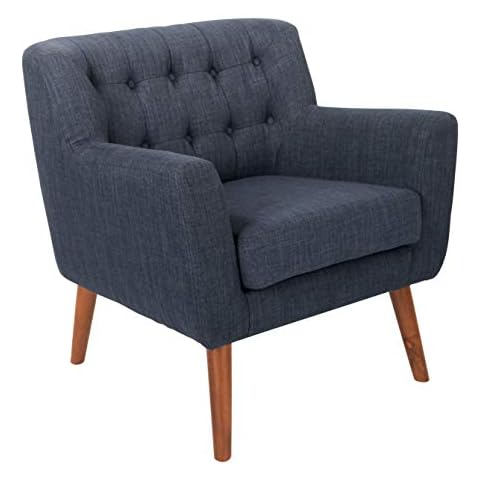 OSP Home Furnishings Arm Chair, 32" x 28.63" x 31.63", navy Cover