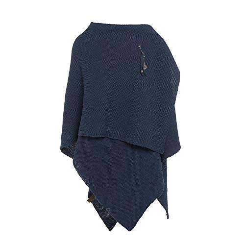 KNIT-FACTORY-Jazz-Poncho-Cape-Elegant-Gestrickter-Damen-Poncho-Wickelschal-mit-Wolle-Hochwertige-Qualitaet