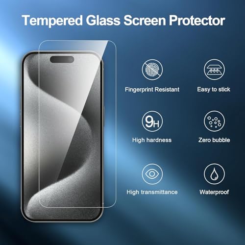 Image of ZENTARA Military-Grade Gorilla Tempered Glass Compatible For iPhone 17 Pro Max (BLACK) 9H Hardness, HD Clarity, Case Friendly, Easy Installation, Ultra Clear, Edge-to-Edge Protection, Scratch Resistant, Pack Of 1