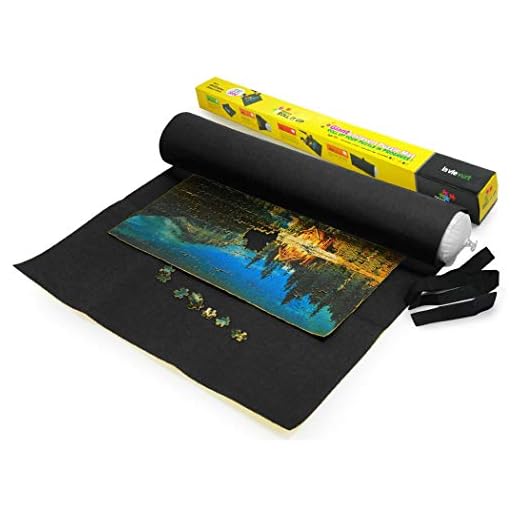 Lavievert Giant Big Felt Mat for Puzzle Storage Puzzle Saver, 3000-piece Jigsaw Puzzle Roll Mat, Long Box Package, No Folded Creases, Environmentally Friendly - Black