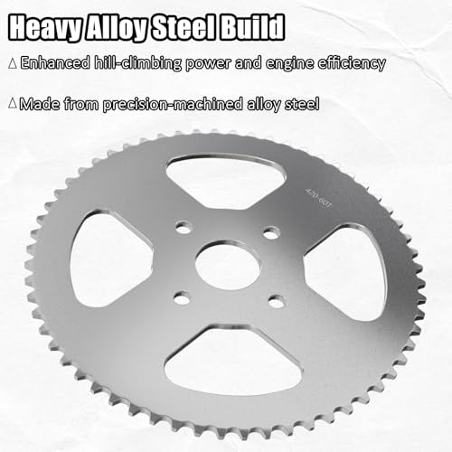 Image of JNDO Mini Bike Sprocket 60 Tooth Sprocket 420 Chain 40mm Bore for Coleman Mini Bike, Baja Warrior, TrailMaster, Predator 212cc 196cc Powersports Go Kart Parts