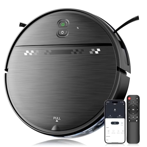 Image of MANVN Robot Vacuum and Mop Combo for Pet Hair, Robotic Vacuum for Hard Floors and Carpets, 2.87'' Ultra-Slim, with 3D Obstacle Avoidance, Wi-Fi /App /Voice Controlled, Self-Charging