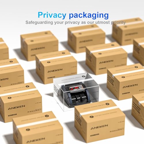 Aneken Money Counter with Value Count, UV/MG/IR Counterfeit Bill Detection for Dollars Euros with Count/Add/Batch/Auto Modes, Cash Counter with External LCD Display