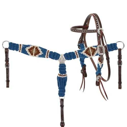 Showman Pony Mountain View Mohair Browband Headstall & Breast Collar Set