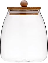 Mimo Style Pote de Vidro Borossilicato Com Tampa de Bambo Ecokitchen, 1000ml. Capaz de Armazenar Diversos Produtos