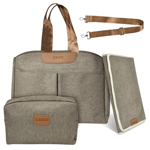 HEKOBAG Bolso Cambiador para Bebés,Bolso Universal para Cochecitos en Oxford,Bandolera Ajustable para Viajes/Compras Gran Espacio para Todos los Accesorios para Bebés