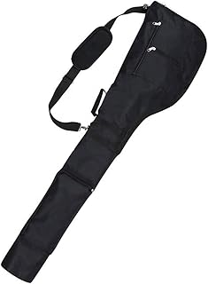 Garneck Golf Club Bag Travel Items Single Shoulder Golfs Club Bag Golfs Club Carriers Reusable Golfs Club Holder Wear-resistant Golfing Bags Nylon Golfs Club Bag Outdoor Club Carrier Black