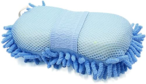 XYWHPGV Light Blue Microfiber Sponge Pad Chenille Hand-Strap Car Brush Tool(4b23d 6bb38 cc483 68191 6e99f 58075