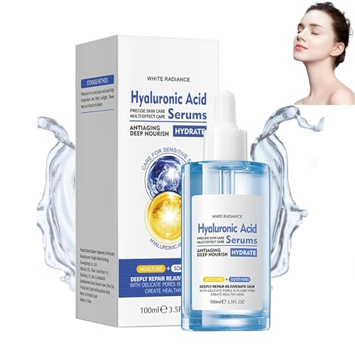 HOUSN Serum Facial, Serum Acido Hialuronico, Hidratante, Tratamiento Anti-Edad Antiarrugas Piel Seca y Deshidratada, Mejora Elasticidad y Textura, Hidratación Profunda