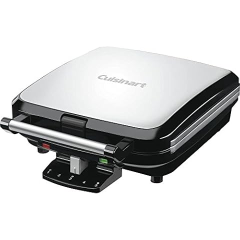 Cuisinart 4-Slice Belgian Waffle Maker, Stainless Steel/Black Cover