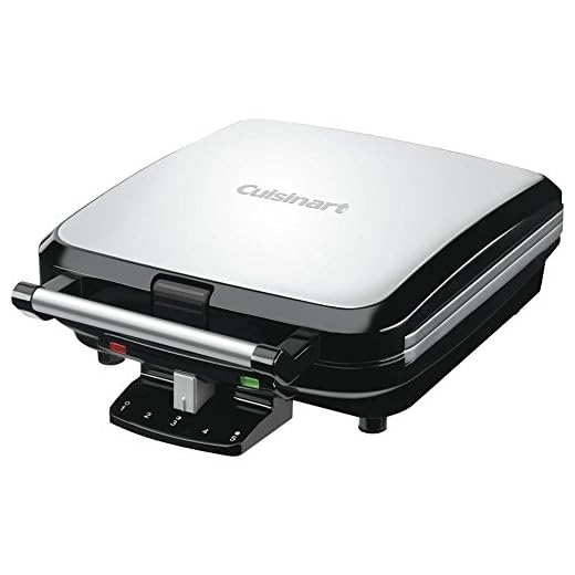 Cuisinart WAF-150 4-Slice Belgian Classic Waffle Maker, Square, Stainless Steel/Black