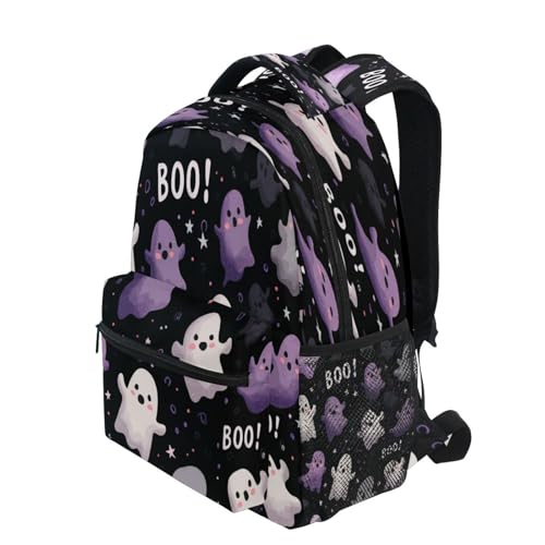 Dussdil Cute Ghosts Black Halloween Kids Backpack School Backpacks for Boys Girls 16 IN Book Back Pack Bag Casual Travel Daypack with Adjustable Shoulder Strap Zipper3