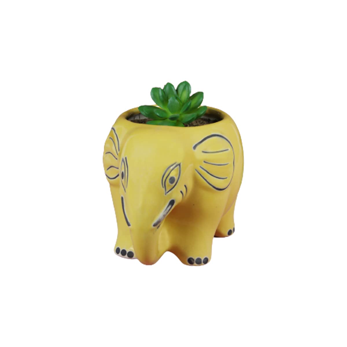 Wonderland Ceramic Big Elephant for Plants (Yellow) (B09W5Q1KS8) Amazon Price History, Amazon Price Tracker