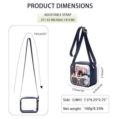 Clear Bag Stadium Approved Clear Crossbody Fanny Purse Transparent Bag for Concerts Sports Festivals2