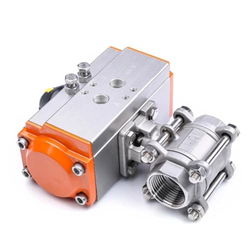 Válvula de bola neumática de 1 pulgada y acero inox 304 con cilindro de doble efecto 4