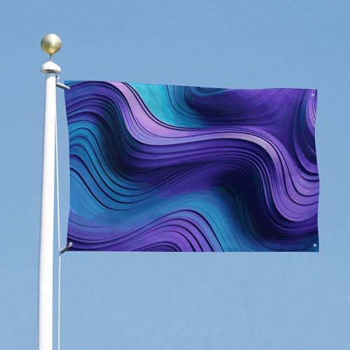 Drapeau violet résistant aux intempéries avec 4 œillets pour extérieur