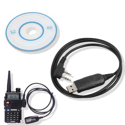 Câble De Programmation Compatible UV-5R, 5RA, 5R Plus, 5RE, UV3R Plus, BF-888S, 5R EX, 5RX3 – Connexion Facile pour Mise À Jour des Fréquences – Noir, Haute Qualité, USB Programming Cable ﻿