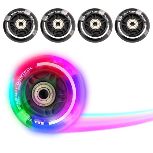 2PM SPORTS 4 Pack 64mm, 82A Inline Skate Wheels ABEC-7