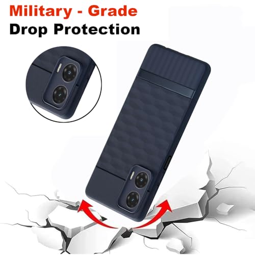 Image of Shockproof Case for Motorola Moto G35 5G | Full Camera Protection | TPU Flexible Back Cover for Motorola Moto G35 5G (Steel Blue)