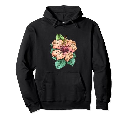 Hibiscus Elegance: Embracing Nature's Artistry Pullover Hoodie