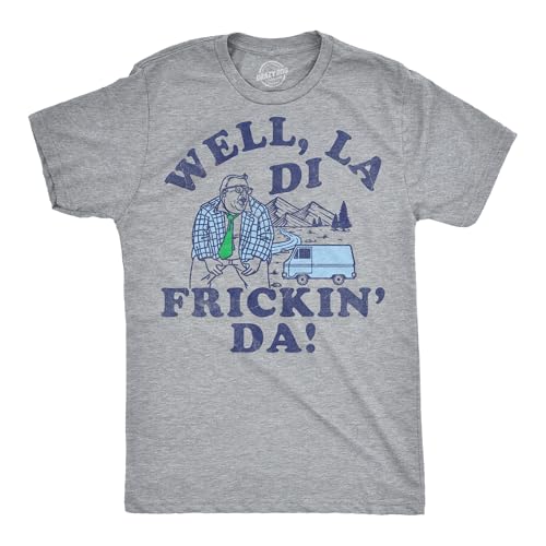 Mens Funny T Shirts Well La Di Frickin Da Sarcastic Chris Farley Graphic Novelty Tee for Men Funny T...