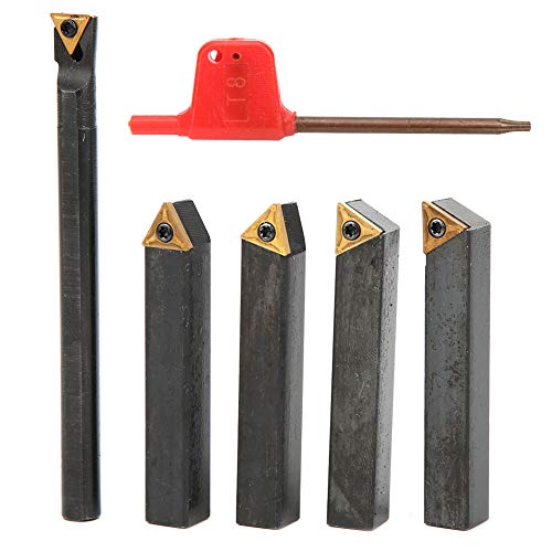 Set de 5 herramientas indexables de torneado con insertos de carburo miniatura 6