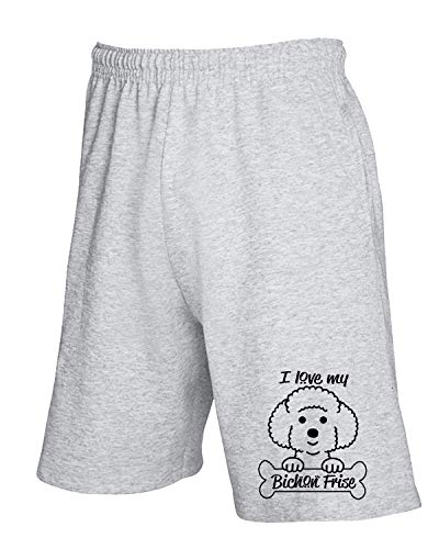 T-Shirtshock Pantalones Deportivos Cortos Gris GEN0045 Bichon Frise