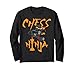 Lustiges Schach Ninja | cooles Brettspiel-Meisterspieler-Fan-Geschenk Langarmshirt
