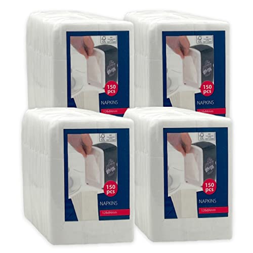 Lot de 600 recharges de serviettes en papier pour distributeur de serviettes, porte-serviettes, serviettes en papier monocouche