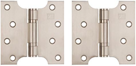 Satin Stainless Steel Button Tipped Parliament Hinges 4 x 2 x 4"