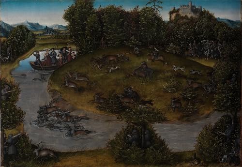 Pintura mural en lienzo de Lucas Cranach, arte de alta calidad en 60x90cm