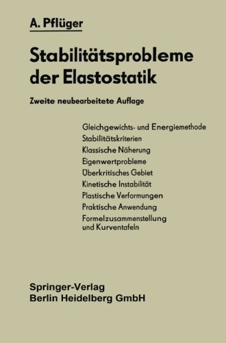 Stabilit????tsprobleme der Elastostatik (German Edition) by Alf Pfl????ger (1964-01-01)