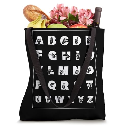 Bolsa Tote con Alfabeto de Lengua de Señas ASL miniatura 4