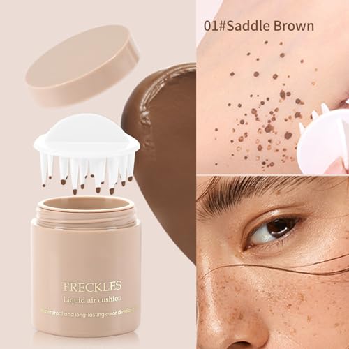 Künstliche Sommersprossen – Speckles Pen | Wasserdichtes, flüssiges Luftkissen, gefälschte Sommersprossenstempel, langlebig, für Hautschönheit, Frauen und Mädchen, natürlicher Look