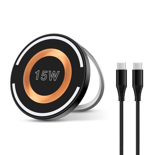 Samsung Galaxy S24 Ultra Wireless Charger Stand for Galaxy S24 S23 FE S22 S21 S20 Z Fold/Flip 5, 15W Magnetic Fast Charger Pad Charging Station Mag-safe Charger Mat for iPhone 15 14 13 12 Pro Max Plus