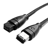 Cubeternet Premium Firewire 800/400 Adapter Cable IEEE 1394 9-pin to 6-pin - 3 Ft