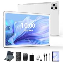 2026 Latest Tablet Android 14 Tablets 10 Inch, Tablets 128GB ROM+16GB RAM 8+8 Virtual, 2 In 1 Tablet with keyboard, Powerful Octa-Core+13MP Camera, 1TB TF Expandable, FHD IPS Display WiFi Tableta PC