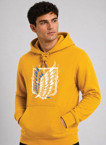 Image of ADRO Mens Abstract Graphic Hoodie | 320 GSM Cotton Poly Fleece | Regular Fit Contemporary Artistic Sweatshirt for Winter & Streetwear