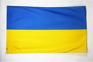 AZ FLAG Flaga Ukrainy 90x60cm - Ukraińska flaga 60 x 90 cm Lekki poliester